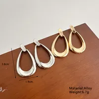 1 Pair Simple Style Classic Style Geometric Plating Alloy Drop Earrings main image 3