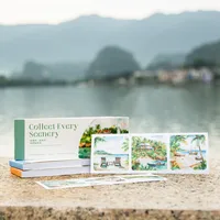 30 Pieces Per Book Castle Plant Landscape Class Learning Paper Vintage Style Handmade Simple Style Stickers main image 2