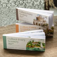 30 Pieces Per Book Castle Plant Landscape Class Learning Paper Vintage Style Handmade Simple Style Stickers main image 4