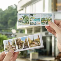 30 Pieces Per Book Castle Plant Landscape Class Learning Paper Vintage Style Handmade Simple Style Stickers main image 3