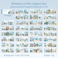 30 Pieces Per Book Castle Plant Landscape Class Learning Paper Vintage Style Handmade Simple Style Stickers sku image 1