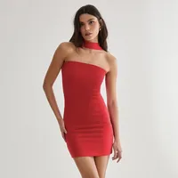 Women's Sheath Dress Streetwear Strapless Sleeveless Solid Color Above Knee Casual Holiday Party main image 4