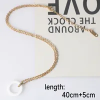 Simple Style Classic Style Circle Titanium Steel Women's Pendant Necklace main image 2