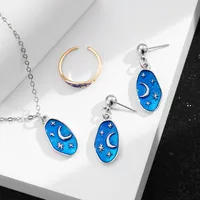 Casual Elegant Star Moon Alloy Star Moon Plating Women's Rings Earrings Necklace main image 1