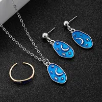 Casual Elegant Star Moon Alloy Star Moon Plating Women's Rings Earrings Necklace main image 3