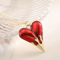 Retro Simple Style Commute Heart Shape Copper Enamel Women's Pendant Necklace main image 4