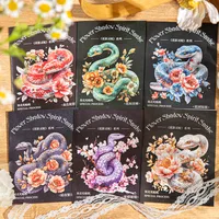 1 Set Flower Snake Daily PET Retro Novelty Stickers main image 1