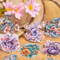 1 Set Flower Snake Daily PET Retro Novelty Stickers main image 3