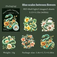 1 Set Flower Snake Daily PET Retro Novelty Stickers sku image 2