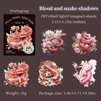 1 Set Flower Snake Daily PET Retro Novelty Stickers sku image 3