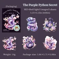 1 Set Flower Snake Daily PET Retro Novelty Stickers sku image 4