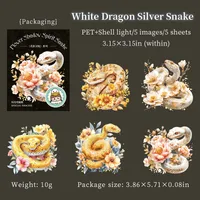 1 Set Flower Snake Daily PET Retro Novelty Stickers sku image 6