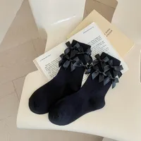 Women's Cute Sweet Star Bow Knot Cotton Crew Socks 1 Piece sku image 5