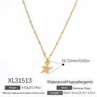 Modern Style Classic Style Scallop Starfish 304 Stainless Steel Women's Pendant Necklace sku image 2