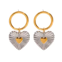 Casual Simple Style Heart Shape 304 Stainless Steel Dangling Earrings main image 5