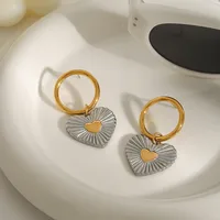 Casual Simple Style Heart Shape 304 Stainless Steel Dangling Earrings main image 4