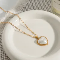 Elegant Simple Style Heart Shape 304 Stainless Steel Women's Necklace main image 5