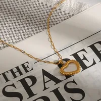 Elegant Simple Style Heart Shape 304 Stainless Steel Women's Necklace main image 4