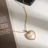 Elegant Simple Style Heart Shape 304 Stainless Steel Women's Necklace main image 3