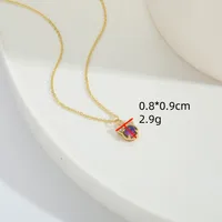 Elegant Modern Style Cat Copper Zircon 14K Gold Plated Women's Pendant Necklace main image 2