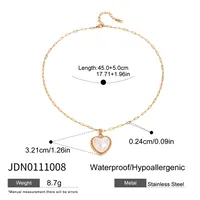 Elegant Simple Style Heart Shape 304 Stainless Steel Women's Necklace sku image 1