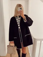Women's Vacation Simple Style Solid Color Woolen Coat Casual Jacket main image 1