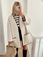 Women's Vacation Simple Style Solid Color Woolen Coat Casual Jacket main image 2