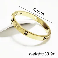 Casual Classic Style Geometric 304 Stainless Steel Women's Bangle sku image 1
