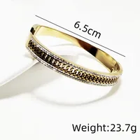 Casual Classic Style Geometric 304 Stainless Steel Women's Bangle main image 2