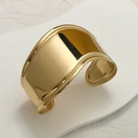 Casual Exaggerated Oversized C Shape 304 Stainless Steel 18K Gold Plated None Bangle In Bulk main image 8
