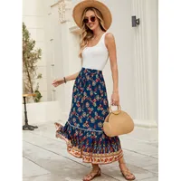 Women's Skirt Casual Simple Style Streetwear Bohemian Maxi Long Dress Holiday Daily Selfie main image 3