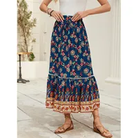 Women's Skirt Casual Simple Style Streetwear Bohemian Maxi Long Dress Holiday Daily Selfie main image 4
