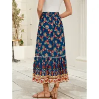 Women's Skirt Casual Simple Style Streetwear Bohemian Maxi Long Dress Holiday Daily Selfie main image 5