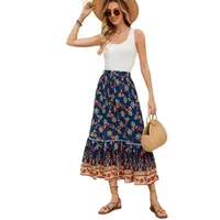 Women's Skirt Casual Simple Style Streetwear Bohemian Maxi Long Dress Holiday Daily Selfie main image 1