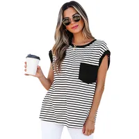 Women's T-shirt Tank Tops Casual Simple Style Streetwear Stripe sku image 1