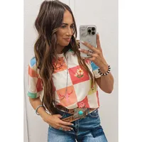 Women's T-shirt Short Sleeve T-Shirts Casual Simple Style Streetwear Flower main image 4