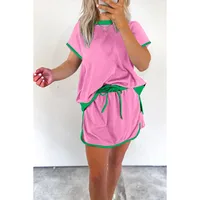 Holiday Daily Selfie Women's Casual Simple Style Streetwear Solid Color Cotton Spandex Polyester Shorts Co-ord Set Shorts Sets main image 4