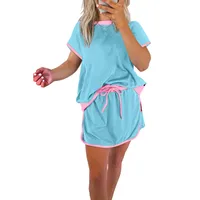 Holiday Daily Selfie Women's Casual Simple Style Streetwear Solid Color Cotton Spandex Polyester Shorts Co-ord Set Shorts Sets main image 5