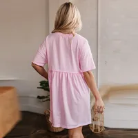 Women's One-Step Skirt Casual Elegant Streetwear Round Neck Half Sleeve Solid Color Above Knee Holiday Daily Selfie main image 4