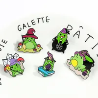 Cartoon Style Cute Animal Cartoon Frog Alloy Stamping Stoving Varnish Plating Unisex Cartoon Pinback Badge Brooches Collar Pin main image 6