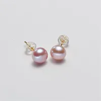 Zhuji Factory Direct Sales S925 Sterling Silver 5A Grade Flawless Freshwater Pearl Ear Studs Entire Sterling Silver Classic Auricular Needle Gold sku image 24
