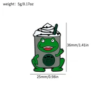 Cartoon Style Cute Animal Cartoon Frog Alloy Stamping Stoving Varnish Plating Unisex Cartoon Pinback Badge Brooches Collar Pin sku image 29