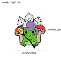 Cartoon Style Cute Animal Cartoon Frog Alloy Stamping Stoving Varnish Plating Unisex Cartoon Pinback Badge Brooches Collar Pin sku image 130