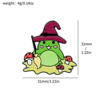 Cartoon Style Cute Animal Cartoon Frog Alloy Stamping Stoving Varnish Plating Unisex Cartoon Pinback Badge Brooches Collar Pin sku image 94