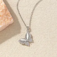 Elegant Simple Style Butterfly Copper Diamond Zircon 18K Gold Plated Women's Necklace main image 2