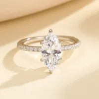 14K Gold Plated White Gold Plated 925 Sterling Silver Zircon Geometric Rings 925 Sterling Silver Rings main image 5