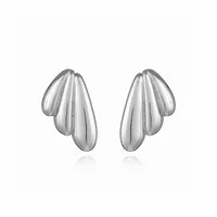 1 Pair Elegant Commute Wings 304 Stainless Steel 18K Gold Plated Ear Studs main image 4