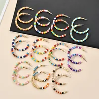 1 Pair Classic Style Geometric Beaded Enamel Alloy Ear Studs main image 1