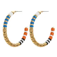 1 Pair Classic Style Geometric Beaded Enamel Alloy Ear Studs sku image 2