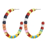 1 Pair Classic Style Geometric Beaded Enamel Alloy Ear Studs sku image 3
